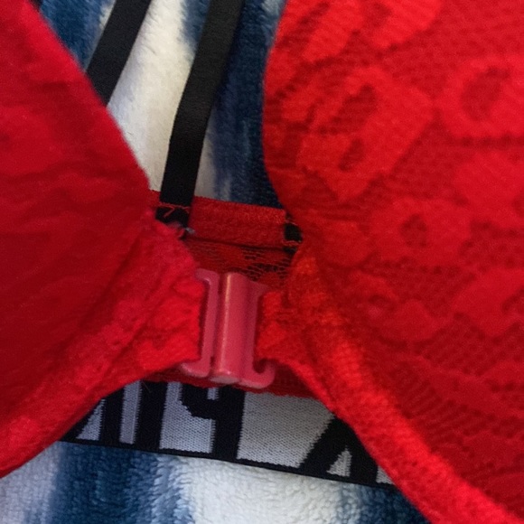 PINK Victoria’s Secret Strappy Back Front Clasp Cheetah Print Lace Push Up Bra - Picture 3 of 4